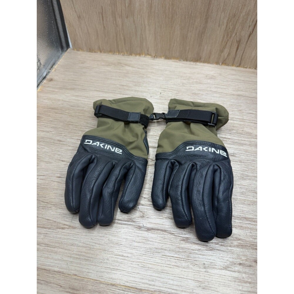Dakine Men s Takoma Two-Tone Leather Gloves Mitten Size MD Green Black NWOT